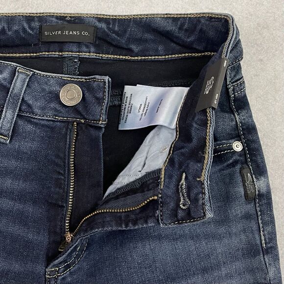 Silver Jeans Womans Size 24x31 Indigo Blue Avery Straight Curvy High Rise - Picture 11 of 16